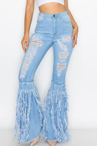 Fringed & Distressed Jeans