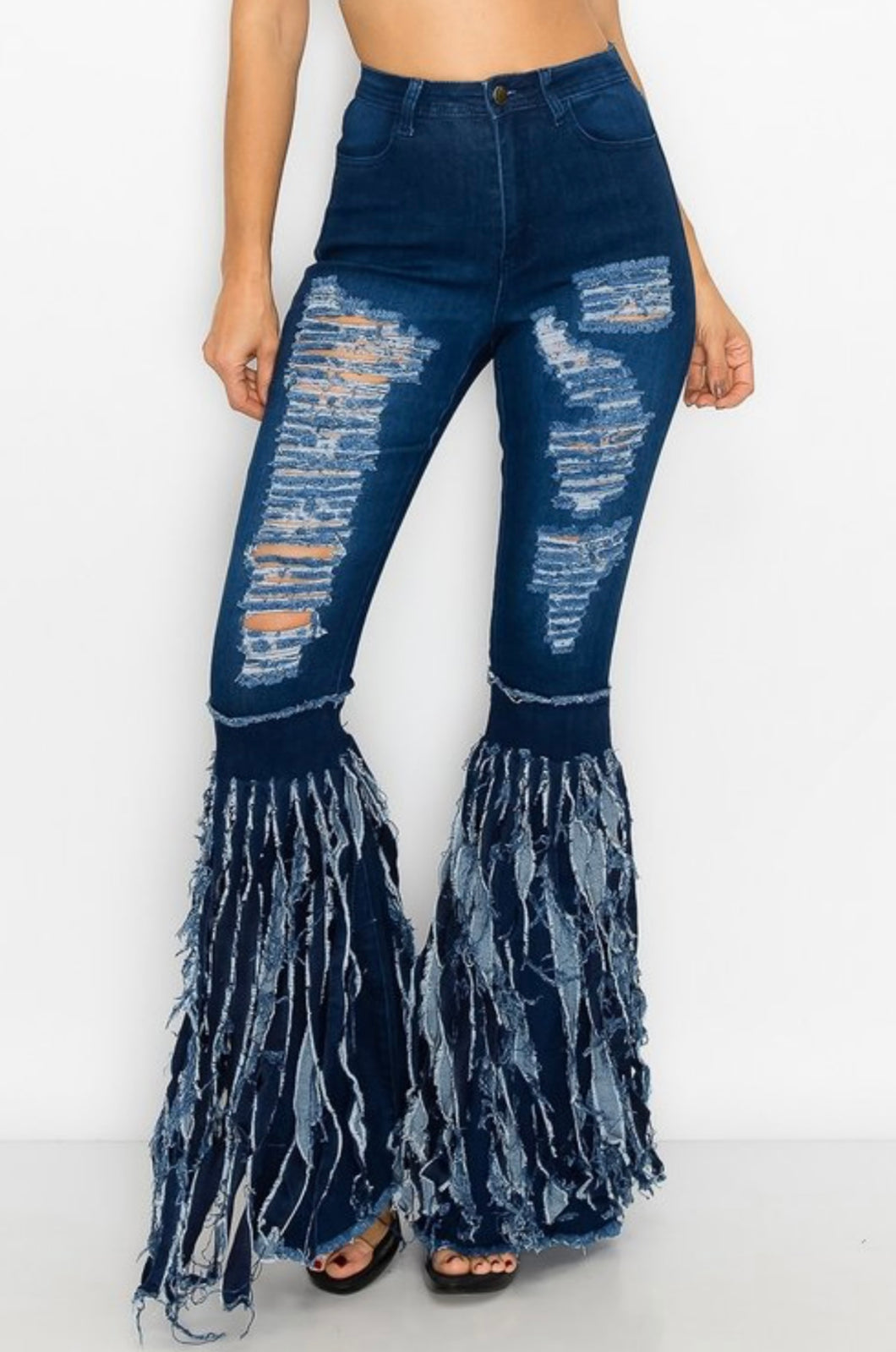 Fringed & Distressed Jeans