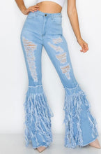 Load image into Gallery viewer, Fringed &amp; Distressed Jeans