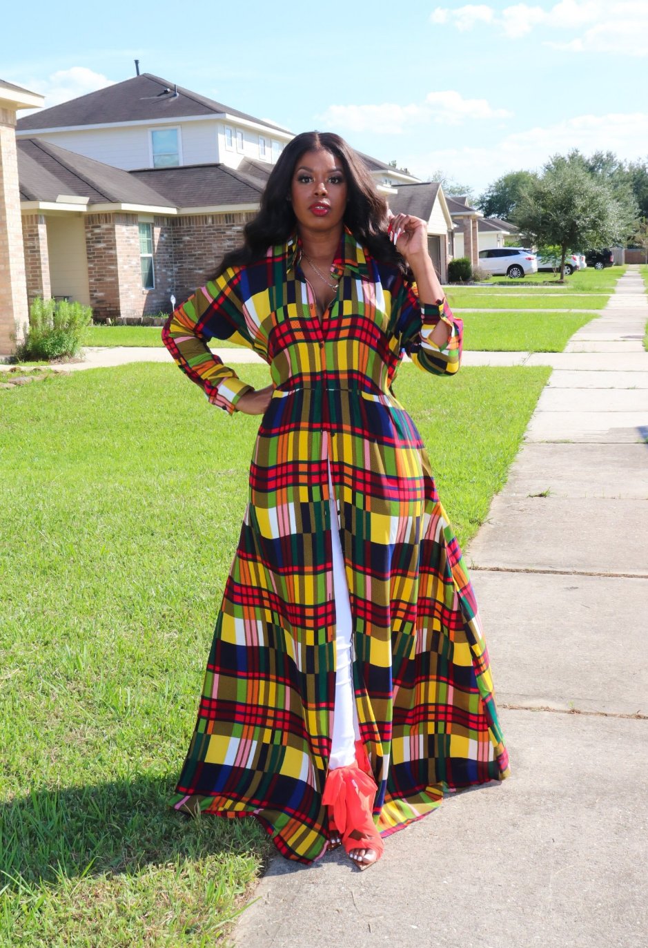 Vivid Plaid Maxi | Dress Kloset Gemz Vivid Plaid Maxi | Dress Kloset Gemz