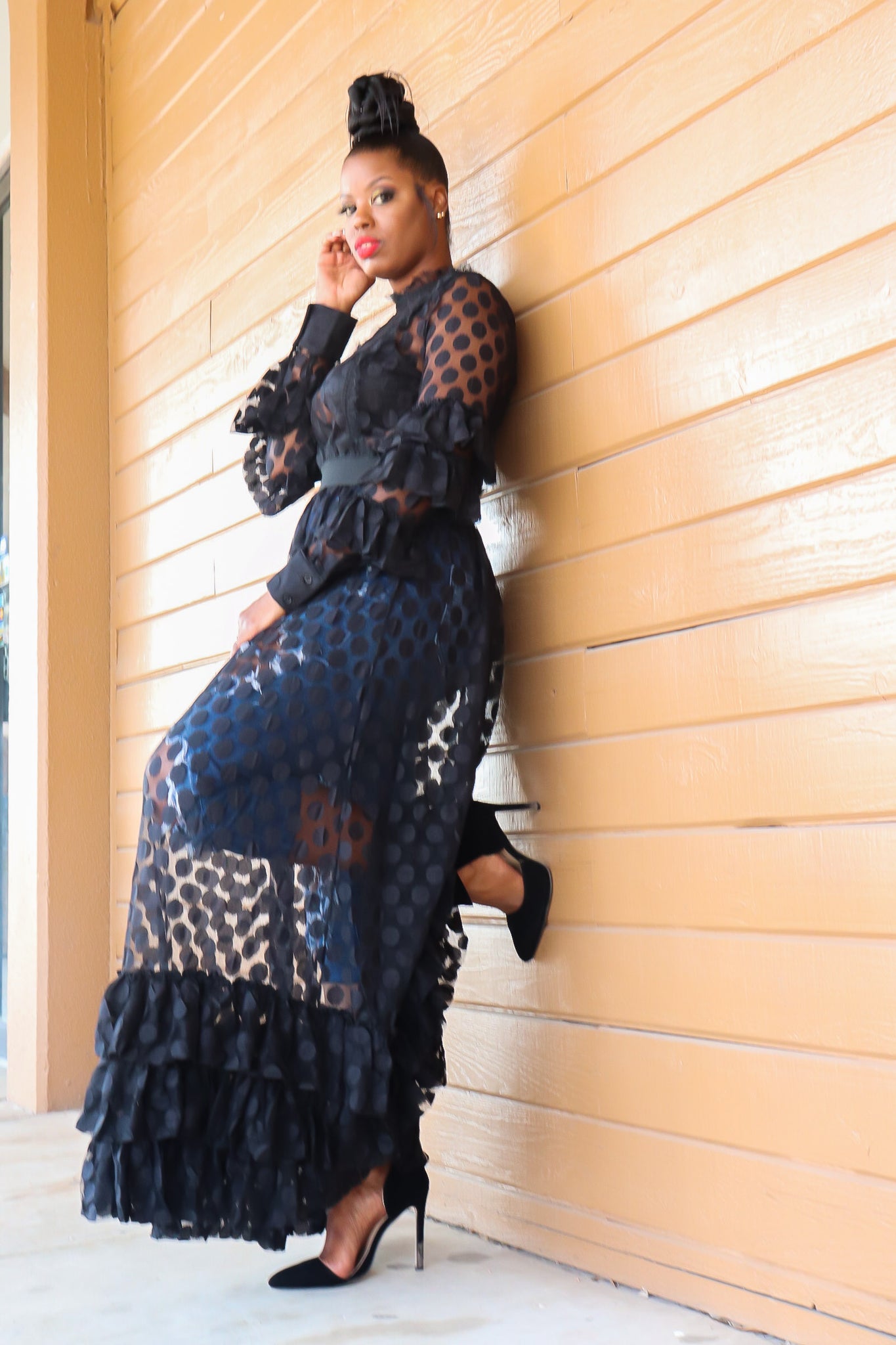 Polka Dot Sheer Maxi – Kloset Gemz Polka Dot Sheer Maxi – Kloset Gemz