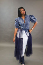 Load image into Gallery viewer, Button Up Denim Tulle | Top