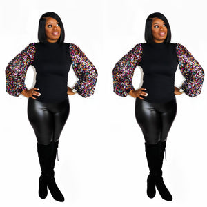 Laiyah Sequin Sleeve | Sweater
